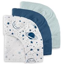 Lençol com elástico GLLQUEN BABY, pacote com 3, musselina, algodão 96x66cm Lençol com elástico GLLQUEN BABY, pacote com 3, musselina, algodão 96x66cm