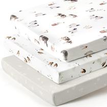 Lençol com elástico GRSSDER Pack N Play Jersey Knit 96x61x15 cm