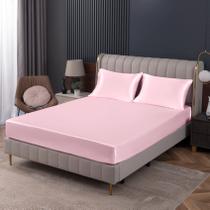 Lençol com elástico Homiest Blush Pink Satin Queen Size 60x80 + 15cm Lençol com elástico Homiest Blush Pink Satin Queen Size 60x80 + 15cm