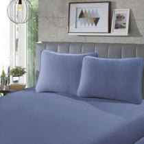 Lençol com Elástico King 40 Rubi Liso 1 Peça Azul - SBX Têxtil Lençol com Elástico King 40 Rubi Liso 1 Peça Azul - SBX Têxtil