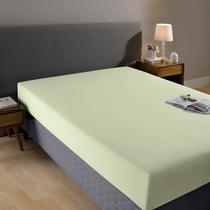 Lençol com Elástico King Döhler 130 fios Verde Claro