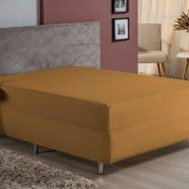 Lençol Com Elástico King Nobre 1 Peça Luva De Box 55cm De Altura Malha 100% Algodão - Cobre