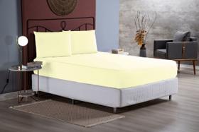 Lençol Com Elástico King Size 100% Algodão 200 Fios Macio 3p Lençol Com Elástico King Size 100% Algodão 200 Fios Macio 3p