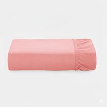 Lençol com Elástico Liso Rosa Casal Corttex 260001