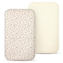 Lençol com elástico lulumoon Muslin Cotton, pacote com 2 unidades 84x53x10 cm Lençol com elástico lulumoon Muslin Cotton, pacote com 2 unidades 84x53x10 cm