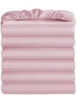 Lençol com elástico Maple&Stone King, pacote com 6 unidades, microfibra rosa Lençol com elástico Maple&Stone King, pacote com 6 unidades, microfibra rosa