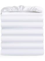 Lençol com elástico Maple&Stone Twin XL White Microfiber x6 Lençol com elástico Maple&Stone Twin XL White Microfiber x6