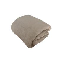 Lençol com Elástico Mini Berço Plush Microfibra Fleece Bege Arrumadinho Enxovais