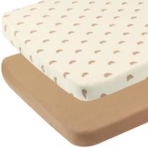 Lençol com elástico Onacosht 84x48x8 cm, pacote com 2 berços de musselina