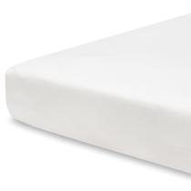 Lençol com elástico para bebês Pobibaby, mistura de algodão ultramacio, branco macio Lençol com elástico para bebês Pobibaby, mistura de algodão ultramacio, branco macio