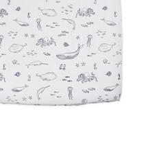 Lençol com elástico PEHR Life Aquatic Organic Cotton 132x71x20 cm Lençol com elástico PEHR Life Aquatic Organic Cotton 132x71x20 cm
