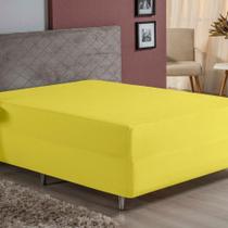 Lençol Com Elástico Queen Nobre 1 Peça Luva De Box 55cm De Altura Malha 100% Algodão - Amarelo Lençol Com Elástico Queen Nobre 1 Peça Luva De Box 55cm De Altura Malha 100% Algodão - Amarelo