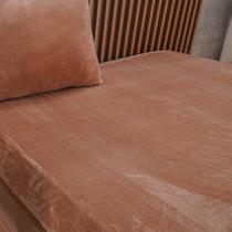 Lençol com Elástico Queen Plush Flannel 100% Poliéster 158x198x30cm Bene Casa Terracota Lençol com Elástico Queen Plush Flannel 100% Poliéster 158x198x30cm Bene Casa Terracota
