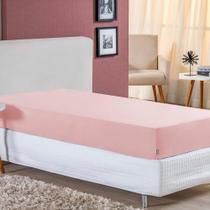Lençol Com Elástico Solteiro Nobre 1 Peça 30cm De Altura Malha 100% Algodão - Rosa Lençol Com Elástico Solteiro Nobre 1 Peça 30cm De Altura Malha 100% Algodão - Rosa