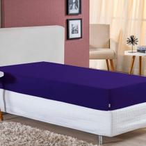 Lençol Com Elástico Solteiro Nobre 1 Peça 30cm De Altura Malha 100% Algodão - Roxo Lençol Com Elástico Solteiro Nobre 1 Peça 30cm De Altura Malha 100% Algodão - Roxo