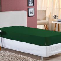 Lençol Com Elástico Solteiro Nobre 1 Peça 30cm De Altura Malha 100% Algodão - Verde-bandeira Lençol Com Elástico Solteiro Nobre 1 Peça 30cm De Altura Malha 100% Algodão - Verde-bandeira
