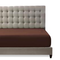 Lençol com elástico Toodou Coffee King Size em microfibra escovada