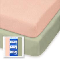 Lençol com elástico TOTBASIC Jersey, pacote de algodão e pacote com 2 unidades Play Lençol com elástico TOTBASIC Jersey, pacote de algodão e pacote com 2 unidades Play