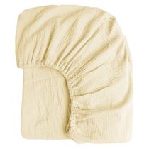 Lençol com elástico YASMENG Queen 100% algodão musselina 40 cm de profundidade