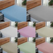 Lençol de Algodão 200 Fios King Toque Macio Roupa de Cama Box com Elástico