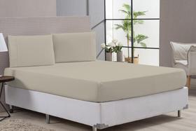 Lençol De Algodão Com Fronhas Algodão Casal King Avelã Lençol De Algodão Com Fronhas Algodão Casal King Avelã