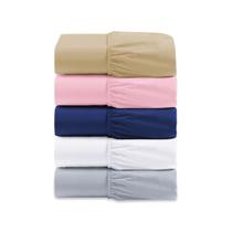 Lençol de baixo avulso 300 fios com elástico porcelana solteiro rosa Lençol de baixo avulso 300 fios com elástico porcelana solteiro rosa