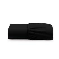 Lençol de Baixo Casal Padrão Avulso Com Elástico Luiza Algodão Percal 180 Fios - Preto - 100% Algodão