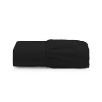 Lençol de Baixo Casal Padrão Avulso Com Elástico Primor Percal 400 Fios - Preto - 100% Poliéster