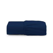 Lençol De Baixo Casal Queen Avulso Com Elástico Primor Percal 400 Fios - Azul Marinho Lençol De Baixo Casal Queen Avulso Com Elástico Primor Percal 400 Fios - Azul Marinho