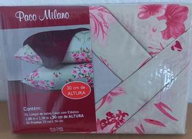 Lençol de baixo com elástico simples 1,88 m x 138 m x 30 cm paco Milano SULTAN.