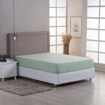Lençol de Baixo Minimal Queen Avulso Com Elástico 01 Peça Malha 100% Algodão - Verde Lençol de Baixo Minimal Queen Avulso Com Elástico 01 Peça Malha 100% Algodão - Verde