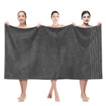 Lençol de banho American Soft Linen 100% algodão 35x70cm cinza escuro