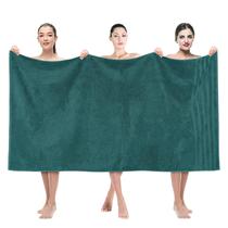 Lençol de banho American Soft Linen 100% algodão 600 GSM Teal 90x180cm