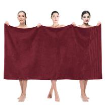 Lençol de banho American Soft Linen Bordeaux 100% algodão 600GSM