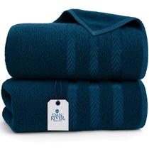 Lençol de banho DAN RIVER, pacote com 2 opalas azuis grandes de 89 x 178 cm