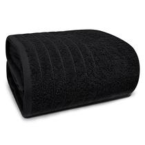 Lençol de banho Tens Towels Jumbo 100% algodão 40x80cm, preto, pacote 1