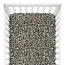 Lençol de berço ajustado Posh Peanut Lana Leopard Tan Viscose Bamboo Lençol de berço ajustado Posh Peanut Lana Leopard Tan Viscose Bamboo