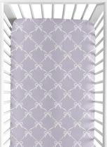 Lençol de berço ajustado Sweet Jojo Designs Lavender Bow