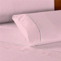 Lençol de Berço Americano 2 peças fronha c/ Ponto Palito Percal 200 fios 100% Algodão