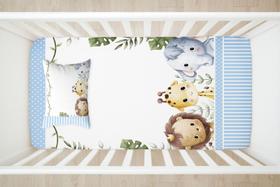 Lençol de Berço Americano 2 Peças Lençol Estampado Fronha Estampada Decoração Infantil