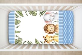 Lençol de Berço Americano Estampado com Elastico 1,30 X 0,70 X 0,12cm Quarto, Bebê, Decoração, Baby