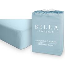 Lençol de berço Bella Coterie Luxury 100% Viscose Bambu Coastal Blue Lençol de berço Bella Coterie Luxury 100% Viscose Bambu Coastal Blue
