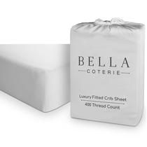 Lençol de berço Bella Coterie Luxury Bamboo Viscose Grey Mist Lençol de berço Bella Coterie Luxury Bamboo Viscose Grey Mist