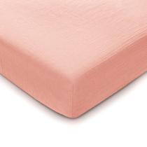 Lençol de berço com elástico Comfy Cubs Muslin Algodão Rosa