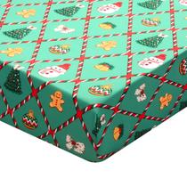 Lençol de berço com elástico GOPHRALOVE Christmas 132x71 cm Cozy