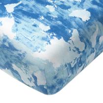 Lençol de berço com elástico HonestBaby Heather Grey 71 x 132 cm de algodão orgânico Lençol de berço com elástico HonestBaby Heather Grey 71 x 132 cm de algodão orgânico