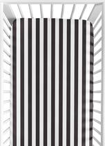 Lençol de berço com elástico Sweet Jojo Designs Paris Black White Stripe Lençol de berço com elástico Sweet Jojo Designs Paris Black White Stripe