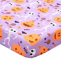 Lençol de berço com elástico UOMNY Halloween Pumpkin 132x71x20 cm Lençol de berço com elástico UOMNY Halloween Pumpkin 132x71x20 cm