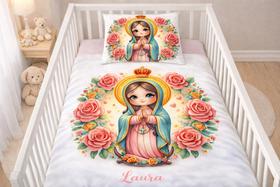 Lençol de Berço de elástico Nossa Senhora de Guadalupe Lençol de Berço de elástico Nossa Senhora de Guadalupe