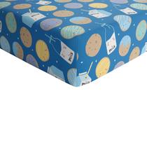 Lençol de berço Little Sleepies Buttery Soft Viscose Azul Bambu